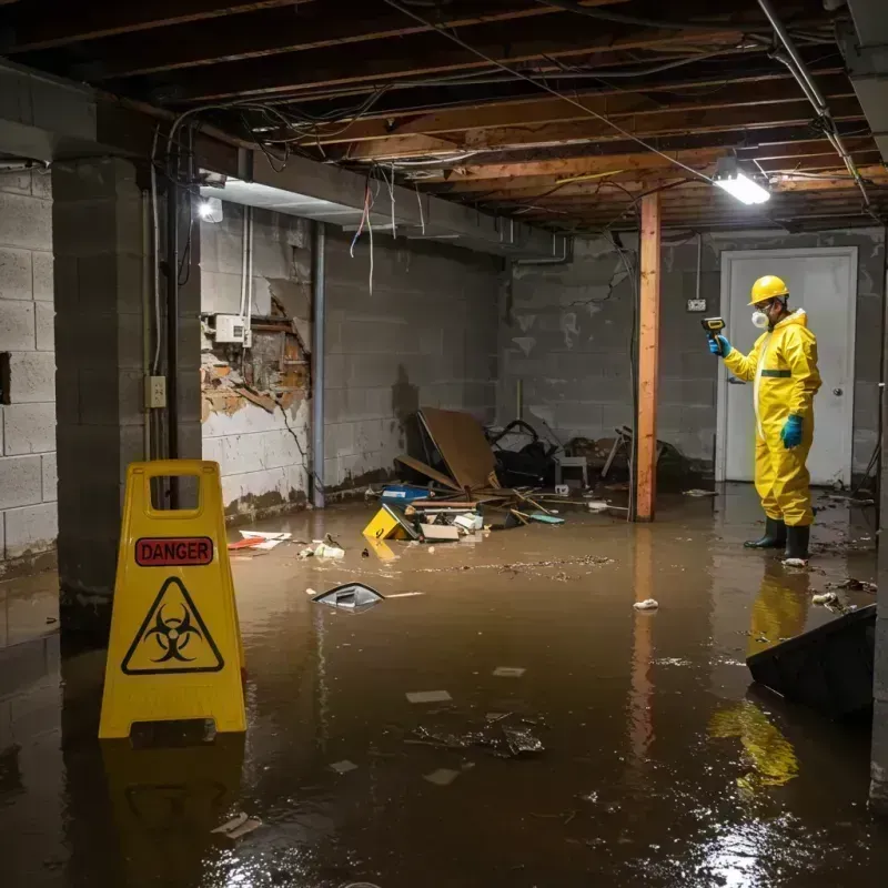 Flooded Basement Electrical Hazard in De Witt County, IL Property